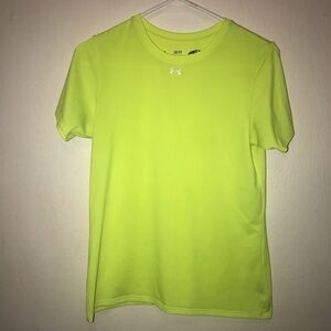 Under Armour Women’s Neon Green Workout Shirt SZ S